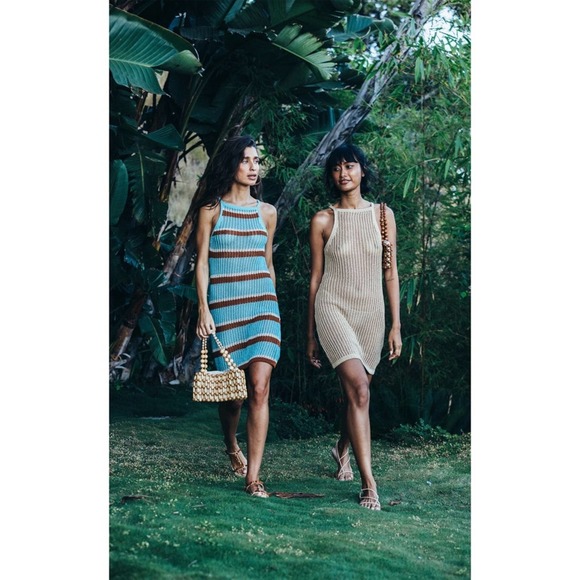 NEW Cult Gaia Yara Crochet Dress Sz M Off White - Picture 5 of 15